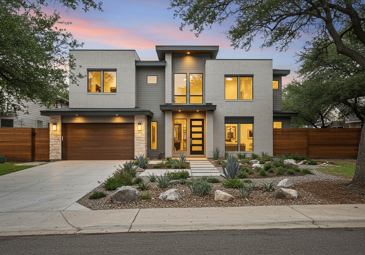 Beautiful modern home exterior